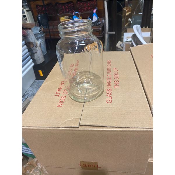 12 1L mason jars 6 cases