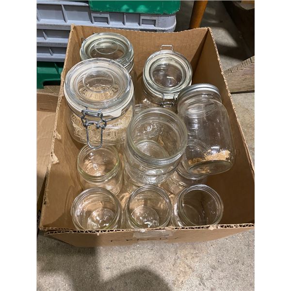 3 sealing jars and some canning jars