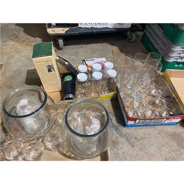 Misc. lot glassware etc