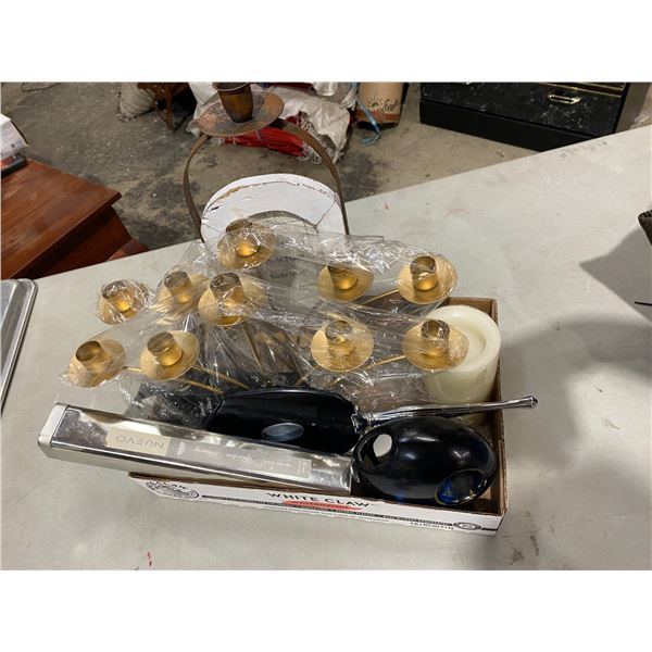 Lot candle holders and mirror