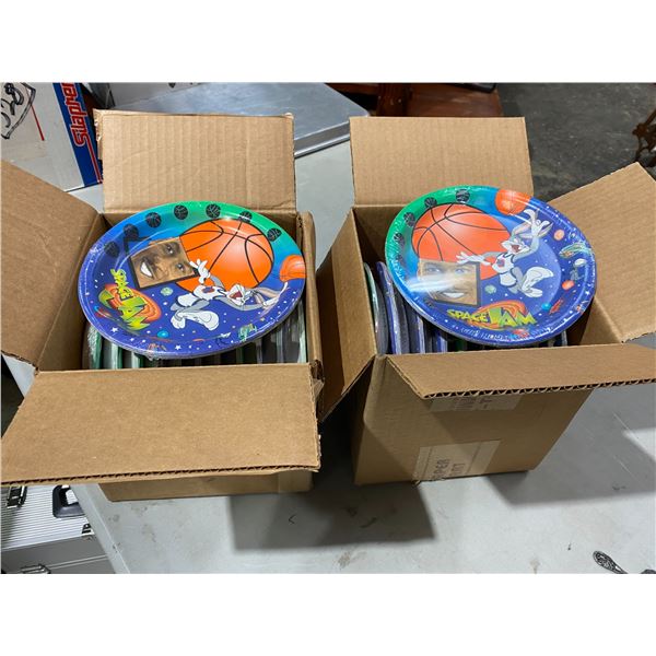 Two boxes space jam plates