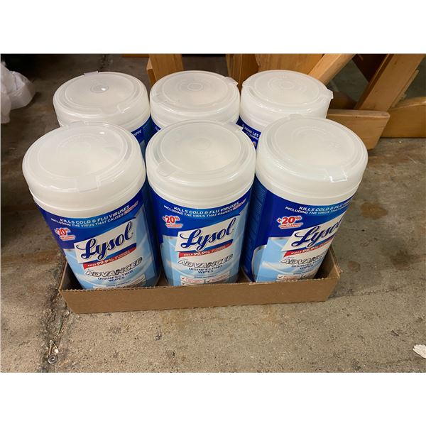6 new lysol wipes large 100 sheets
