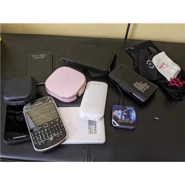 back up drives, batteries, phones, etc