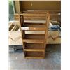 Image 2 : 4 SHELF WOODEN ROLLING RACK