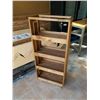 Image 3 : 4 SHELF WOODEN ROLLING RACK
