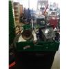 Image 1 : TRAY OF ESTATE GOODS, BRASS TORCH, MASTERCRAFT SANDBLASTING GUN, COFFEE GRINDER, GARDEN HOLE DIGGER