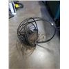 Image 1 : 2 METAL HANGING PLANTER BASKETS AND IRON CANDLE LANTERN