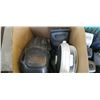 Image 2 : Box and basket of personal heaters, fans and stereo
