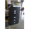 Image 1 : BLACK 4 DRAWER LATERAL FILING CABINET