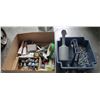 Image 1 : Box and tray of rivets, pneumatic riveter and shop supplies