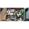 Image 2 : Box and tray of rivets, pneumatic riveter and shop supplies