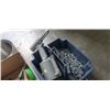 Image 3 : Box and tray of rivets, pneumatic riveter and shop supplies