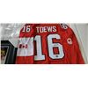 Image 2 : JONATHAN TOEWS SIGNED 2014 OLYMPICS  CANADA HOCKEY JERSEY WITH COA AND PICTURE