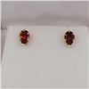 Image 1 : NEW 14KT YELLOW GOLD GENUINE GARNET EARRINGS W/ APPRAISAL $945