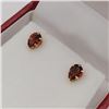 Image 2 : NEW 14KT YELLOW GOLD GENUINE GARNET EARRINGS W/ APPRAISAL $945