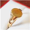 Image 3 : NEW STERLING SILVER YELLOW GOLD PLATED SIGNET RING - RETAIL $300