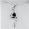 Image 1 : NEW STERLING SILVER GENUINE RUBY PENDANT W/ STERLING CHAIN W/ APPRAISAL $810