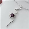 Image 3 : NEW STERLING SILVER GENUINE RUBY PENDANT W/ STERLING CHAIN W/ APPRAISAL $810