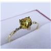 Image 2 : NEW 10KT YELLOW GOLD AND GENUINE YELLOW SAPPHIRE AND DIAMOND RING W/ APPRAISAL $1855