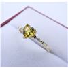 Image 3 : NEW 10KT YELLOW GOLD AND GENUINE YELLOW SAPPHIRE AND DIAMOND RING W/ APPRAISAL $1855