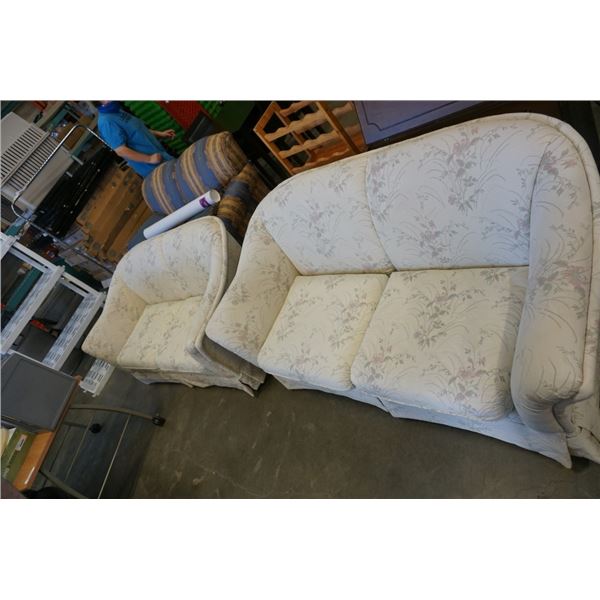 2 WHITE LOVESEATS