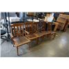 Image 1 : 5 VINTAGE DINING CHAIRS WITH LEATHER STUDDED SEAT