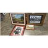 Image 1 : 2 framed oil paintings and 2 vintage framed prints