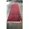Image 1 : CARPET RUNNER APPROX 10 FOOT X 39 1/2 INCH - IRON DAMAGE AND FRAYED EDGE