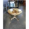 Image 1 : STONE LOOK METAL BASE ROUND ENDTABLE