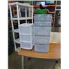Image 1 : 2 Plastic organizers 5 drawer and 3 drawer