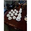 Image 1 : ROYAL ALBERT MOSS ROSE TEA SERVICE 27 PIECES - 10 CUPS AND SAUCERS, TEA POT W/ LID, COFFEE POT W/ LI