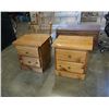 Image 1 : PAIR OF 2 DRAWER NIGHTSTANDS - 22 INCHES WIDE X 18 DEEP X 23 TALL
