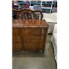 Image 2 : MALCOLM FURNITURE 9 DRAWER DRESSER MIRROR AND DOUBLE/QUEEN SIZE HEADBOARD - 65 INCHES WIDE X 20 DEEP