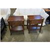 Image 1 : PAIR OF MALCOLM FURNITURE NIGHTSTANDS - 23 INCHES WIDE X 15 DEEP X 27 TALL