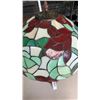 Image 3 : TABLE LAMP WITH LEADED GLASS SHADE - 23 INCHES TALL