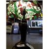 Image 7 : TABLE LAMP WITH LEADED GLASS SHADE - 23 INCHES TALL