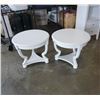 Image 1 : 2 white painted endtables