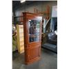 Image 1 : CORNER DISPLAY CABINET WITH LEADED GLASS PANEL
