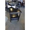 Image 2 : BLACK 1 DRAWER NIGHTSTAND AND 2 TIER ROUND GLASSTOP ENDTABLE