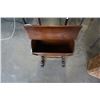 Image 3 : VINTAGE MAGAZINE RACK WITH BENTWOOD LID