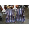 Image 1 : 2 WINGBACK CHAIRS BY GOLDEN TOUCH INTERIORS
