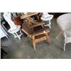 Image 4 : RUSTIC WOOD PATIO CHAIR AND WICKER PATIO CHAIR