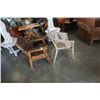 Image 5 : RUSTIC WOOD PATIO CHAIR AND WICKER PATIO CHAIR