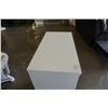 Image 4 : WHITE PEDESTAL 5 DRAWER DESK - 48 inches wide x 24 deep x 29 tall