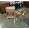 Image 1 : MAPLE 1 DRAWER NIGHTSTAND AND GLASSTOP ENDTABLE