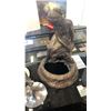 Image 2 : 3 CAST LADY FIGURES - PLANTER, DANCER AND NUDE - 21 TO 31 INCHES TALL