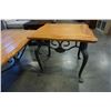Image 2 : PINE METAL BASE COFFEE TABLE AND ENDTABLE
