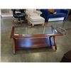 Image 1 : GLASSTOP COFFEE TABLE - 48 INCHES WIDE X 24 DEEP X 21 TALL
