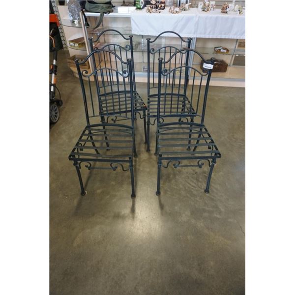 4 METAL DINING CHAIRS