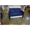 Image 1 : BLUE LOVESEAT WITH STORAGE